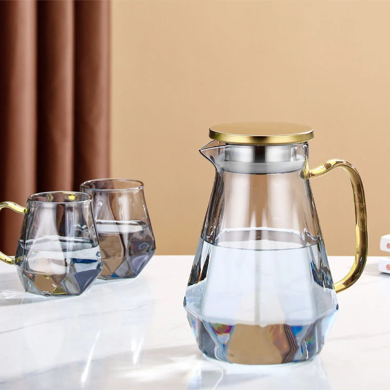 Free Shipping 3pcs/pack Different Color Glass Teapot Set Volume=1300ml Diamond Pot Cup Friend Gift Handmade Glassware
Free Shipping 3pcs/pack Different Color Glass Teapot Set Volume=1300ml Diamond Pot Cup Friend Gift Handmade Glassware