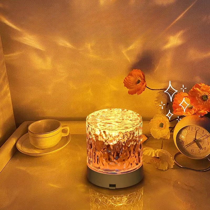 Night Light Dynamic Water Ripple Atmosphere Bedside Lights Creative Gift Bedroom Light Flame Table Lamps
Night Light Dynamic Water Ripple Atmosphere Bedside Lights Creative Gift Bedroom Light Flame Table Lamps