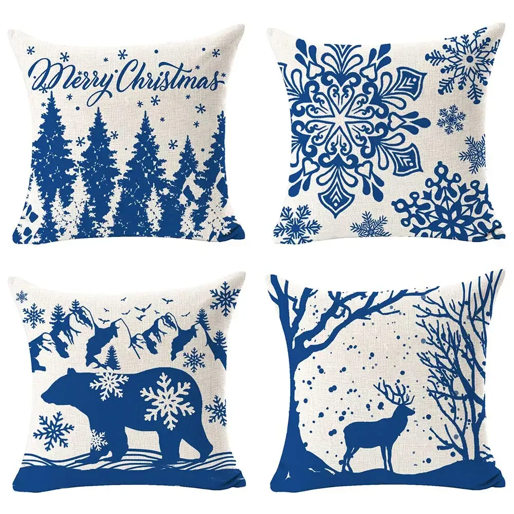 Christmas blue printed pillowcase, living room sofa cushion cover, home decoration, modern holiday party pattern hug pillowcase
Christmas blue printed pillowcase, living room sofa cushion cover, home decoration, modern holiday party pattern hug pillowcase