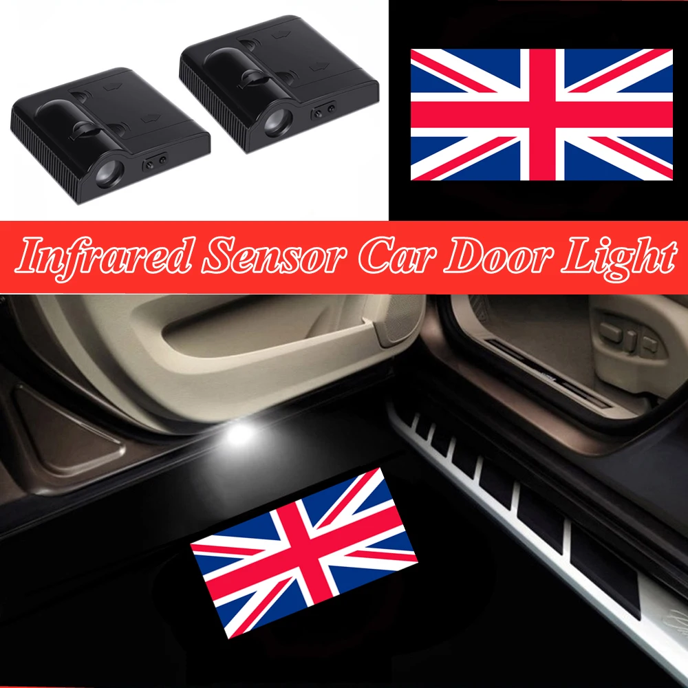 

2 Pieces United Kingdom Flag UK England Flag LED F150 250 350 Car Door Welcome Projector Shadow Light