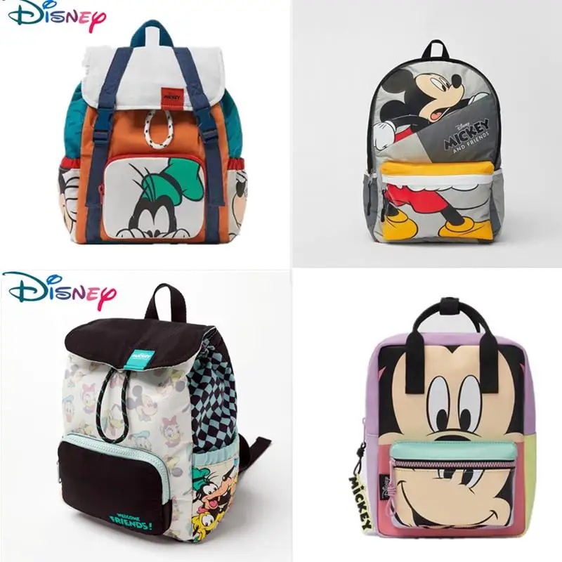 

New Disney Mickey Mouse Children's Anime Bag mickey Bacpack Cartoon Donald Duck Backpack School Bags Kids Small Travel Bag Gifts