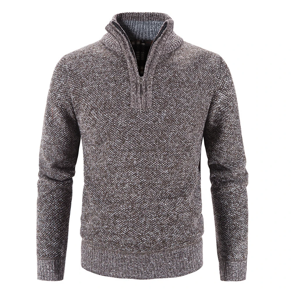 Casual Man Fleece Thicker Knit Sweater For Men Jumper Zip Mock Neck Warm Solid Color Pullover Slim Sweaters Male Clothing
Casual Man Fleece Thicker Knit Sweater For Men Jumper Zip Mock Neck Warm Solid Color Pullover Slim Sweaters Male Clothing