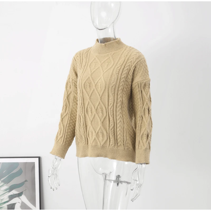 Thick Twisted Sweater Women Autumn Long Sleeve O-neck Female Knitted Pullover Solid Casual Loose Lady Knitwear Tops 11 Mallzona S346d34f3616f42ae91b4a28b1dc6200ed Thick Twisted Sweater Women Autumn Long Sleeve O-neck Female Knitted Pullover Solid Casual Loose Lady Knitwear Tops Mallzona