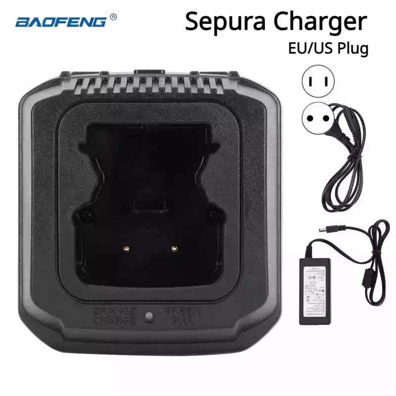 

Sepura Charger Desktop Rapid Battery Charger Base Set for Walkie Talkie STP8000 STP9000 Ham Radio Hf Transceiver 100-240V EU/US