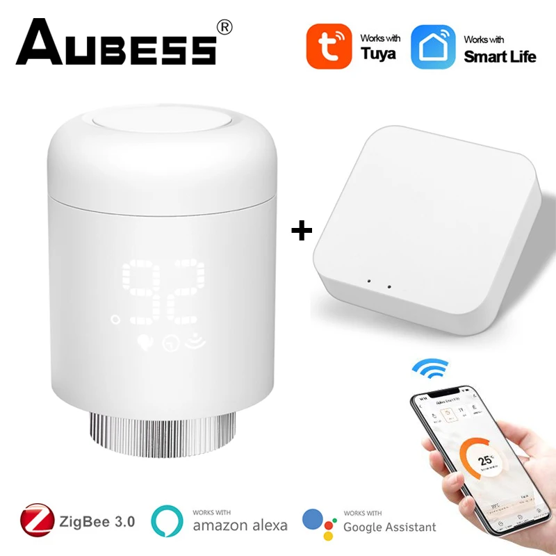 

Tuya ZigBee Radiator Actuator Thermostat TRV Thermostatic Valve Temperature Controller Support Smart Life Alexa Google Home