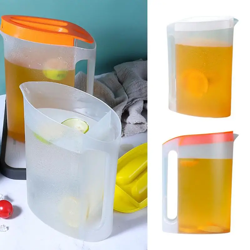 

Water Pitcher With Lid And Handle Hot/Cold Drink Pitcher Spill-proof And BPA Free Easy Clean Juice Jug For Fridge Beverage