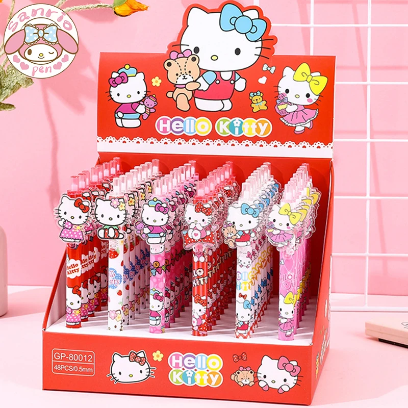 Sanrio Cartoon 24/48pcs Gel Pen Hello Kitty Happy New Year Creative 0.5 Black School Stationery Office Signature Pens Wholesale
Sanrio Cartoon 24/48pcs Gel Pen Hello Kitty Happy New Year Creative 0.5 Black School Stationery Office Signature Pens Wholesale