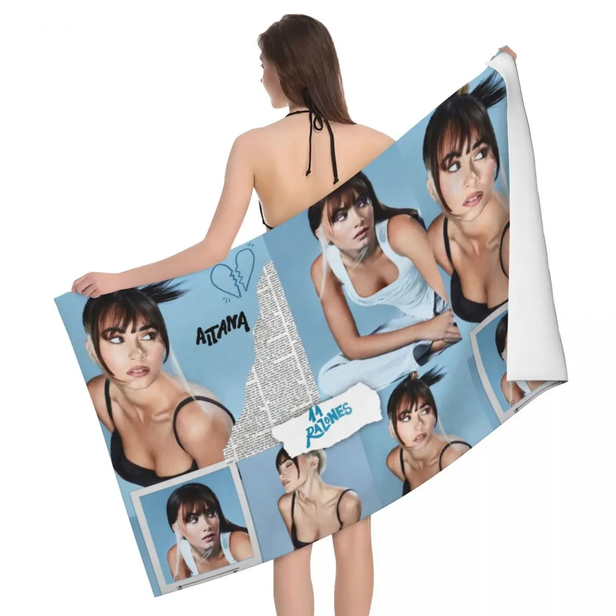 

Sexy Aitana Beach Towel Personalized Spanish Singer Super Soft Microfiber Bath Towels