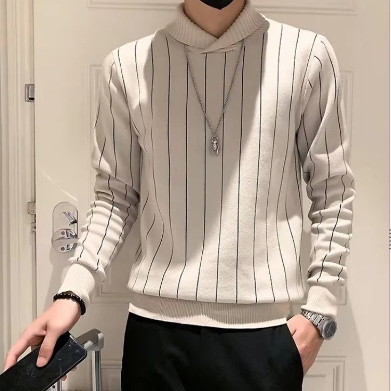 Senior Men's Ins Fashion Long Sleeve Knit Base 2023 Fall/winter New Men's Striped Sweater Men's Brand Casual Slim-fit Pullover
Senior Men's Ins Fashion Long Sleeve Knit Base 2023 Fall/winter New Men's Striped Sweater Men's Brand Casual Slim-fit Pullover