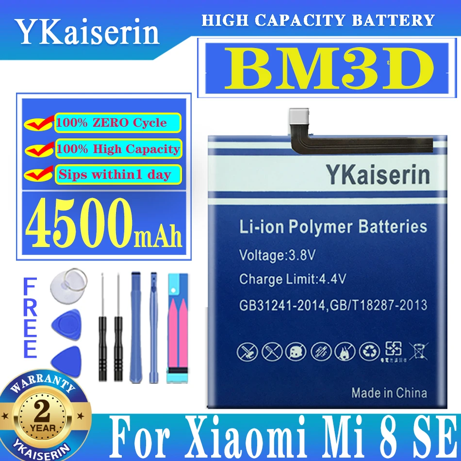 Аккумулятор большой емкости ykaisсеребрин для Xiaomi Mi 9 SE/ Mi9 SE 4500 мАч BM3M/BM3D
Аккумулятор большой емкости ykaisсеребрин для Xiaomi Mi 9 SE/ Mi9 SE 4500 мАч BM3M/BM3D