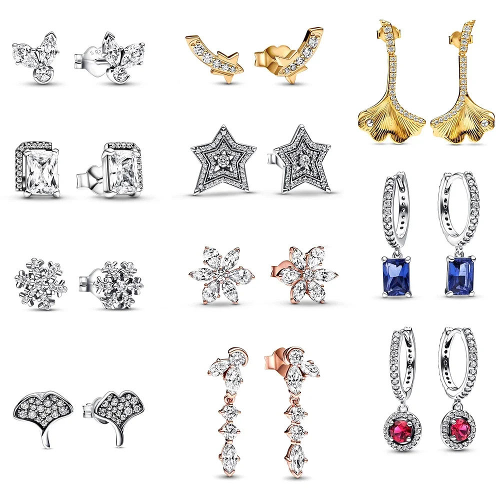High Quality New 925 Sterling Silver Pan Sparkling Snowflake Stud Earrings Blue Rectangular Sparkling Hoop Earrings
High Quality New 925 Sterling Silver Pan Sparkling Snowflake Stud Earrings Blue Rectangular Sparkling Hoop Earrings