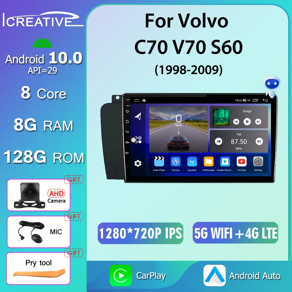 8G 128G CarPlay For Volvo XC70 V70 S60 1998 - 2009 Car Radio Multimedia Video Player GPS Navigation 4G BT Head Unit No 2din DVD
8G 128G CarPlay For Volvo XC70 V70 S60 1998 - 2009 Car Radio Multimedia Video Player GPS Navigation 4G BT Head Unit No 2din DVD