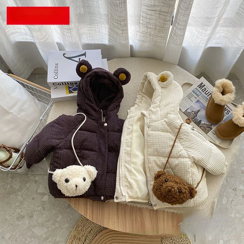 Children's Corduroy Cotton Jacket Parkas Cute Cartoon Baby Hooded Cotton Coat 2023 New Toddler Casual Kids Outerwear 1 Year Old
Children's Corduroy Cotton Jacket Parkas Cute Cartoon Baby Hooded Cotton Coat 2023 New Toddler Casual Kids Outerwear 1 Year Old