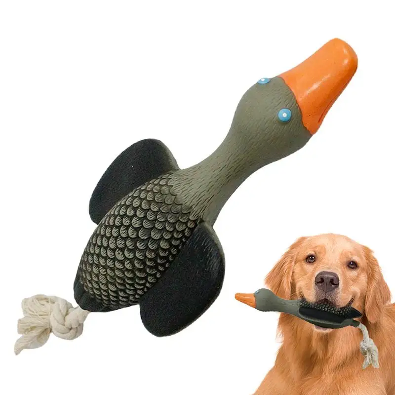 

Interactive Squeaky Fun Pet Toys 2-in-1 Squeak Geese Rope Dog Toys Latex Dog Chew Toy Rubber Teething Sound Toy For Dogs Puppies