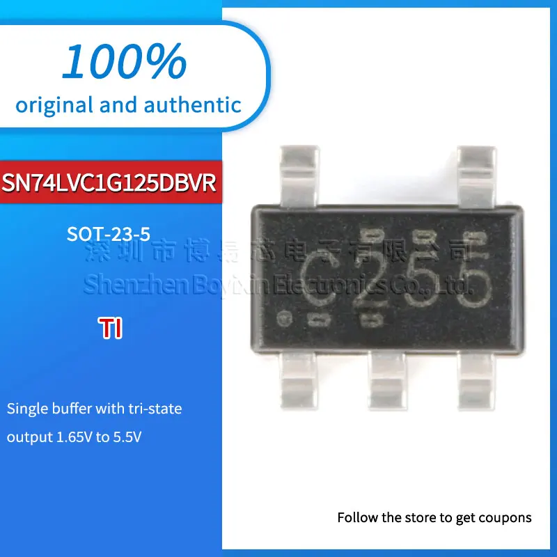 5pcs Original authentic SN74LVC1G125DBVR SOT-23-5 three-state output single-way bus buffer gate
5pcs Original authentic SN74LVC1G125DBVR SOT-23-5 three-state output single-way bus buffer gate