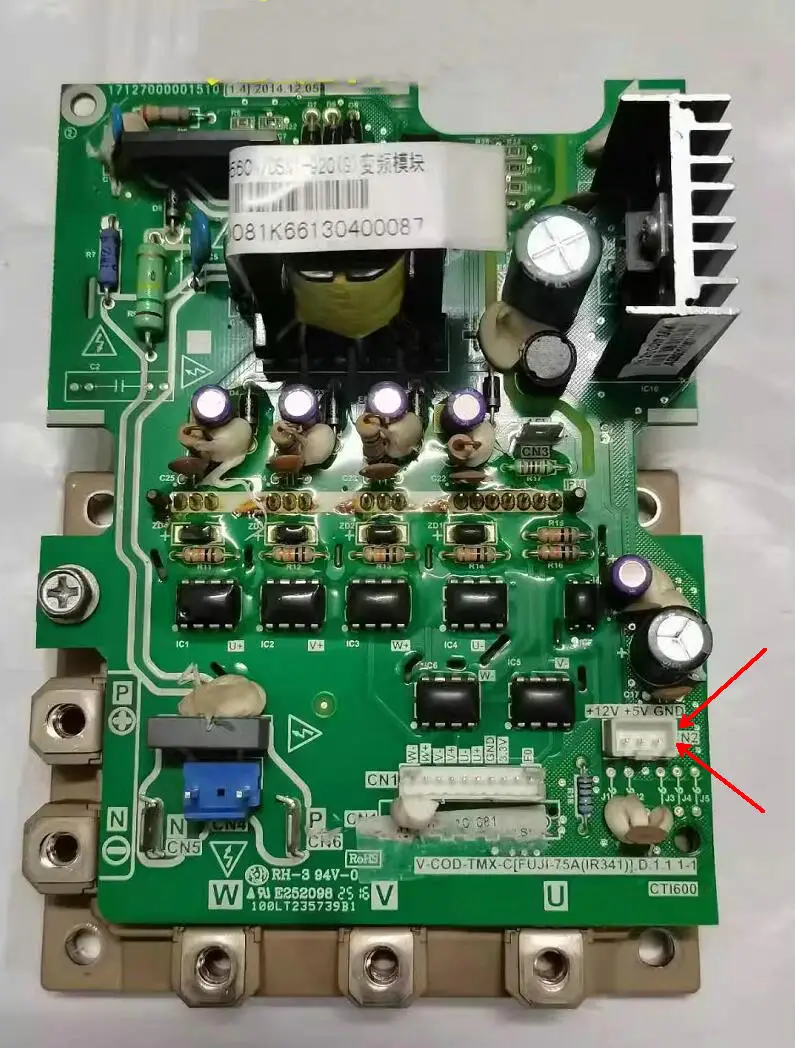 

New Midea compressor DC drive board V-COD-TMX-C(FUJI-75A(IR341).D.1.1.1-1 17127000001510 7MBP75RA120-55