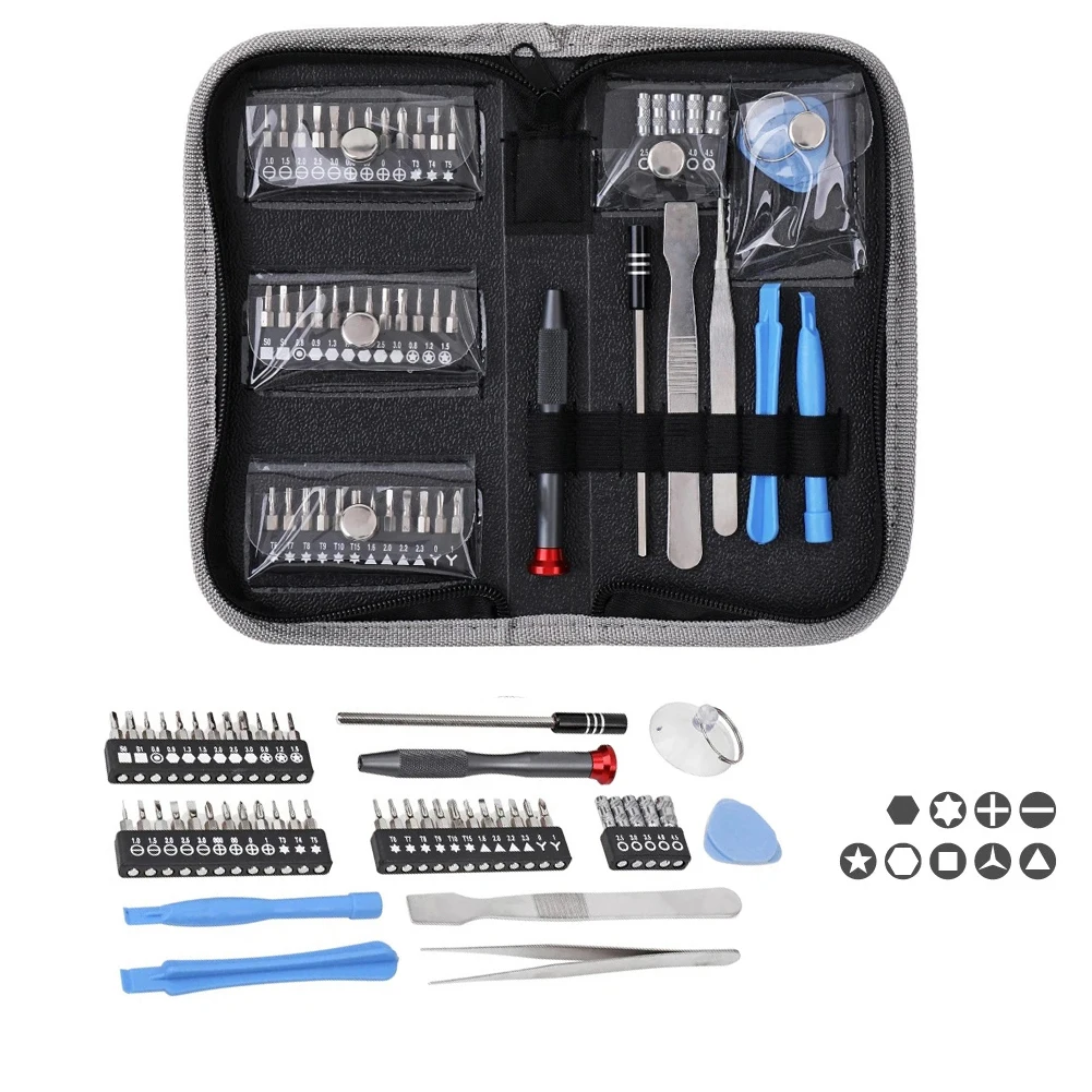 49pcs Mini Precision Screwdriver Set Electronic Torx Screwdriver Bit Set Repair Tools Kit For-IPhone Camera Watch Tablet
49pcs Mini Precision Screwdriver Set Electronic Torx Screwdriver Bit Set Repair Tools Kit For-IPhone Camera Watch Tablet