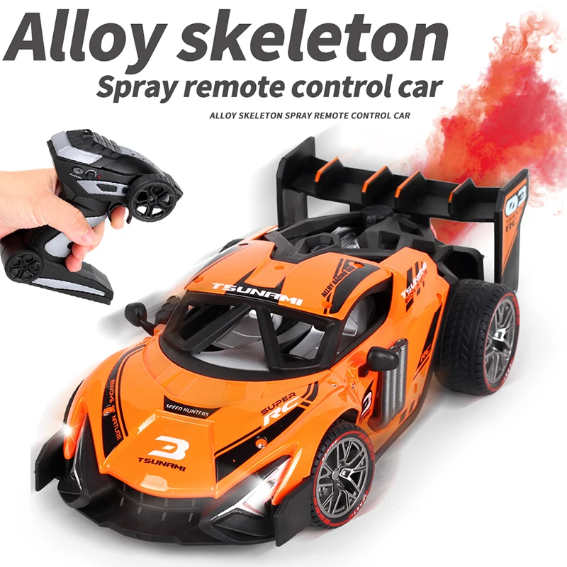 

New 1:18 RC Car 4WD Alloy 2.4G Radio Remote Control Car High-speed 15KM/H Drift Multiplayer Competition Sports Car Exhaust Spray