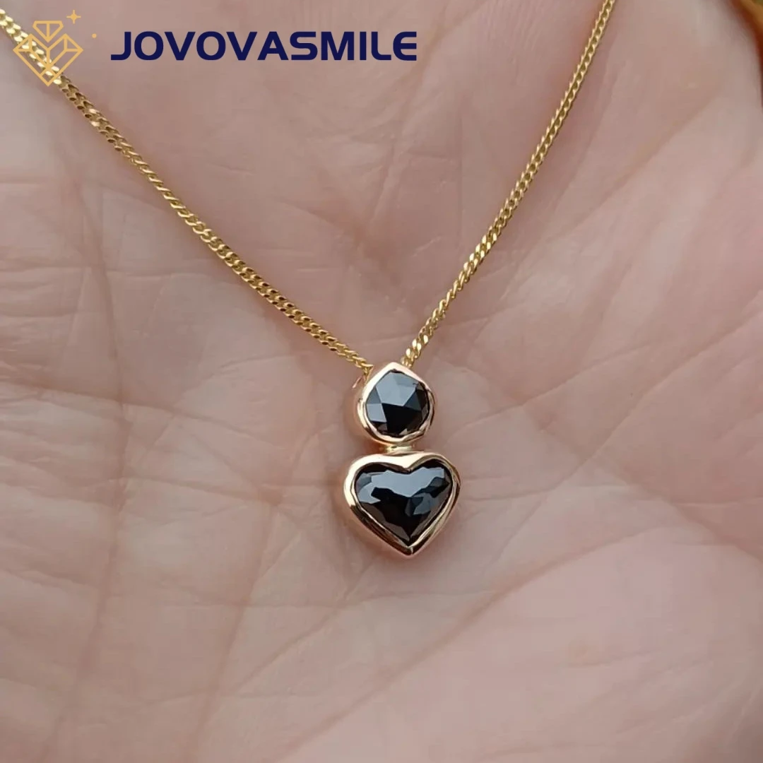 JOVOVASMILE 2 Black Moissanite Heart Shape Necklace Rose Cut 18k Gold Fine Jewelry For Woman Girls Accessories Christmas Gift
JOVOVASMILE 2 Black Moissanite Heart Shape Necklace Rose Cut 18k Gold Fine Jewelry For Woman Girls Accessories Christmas Gift
