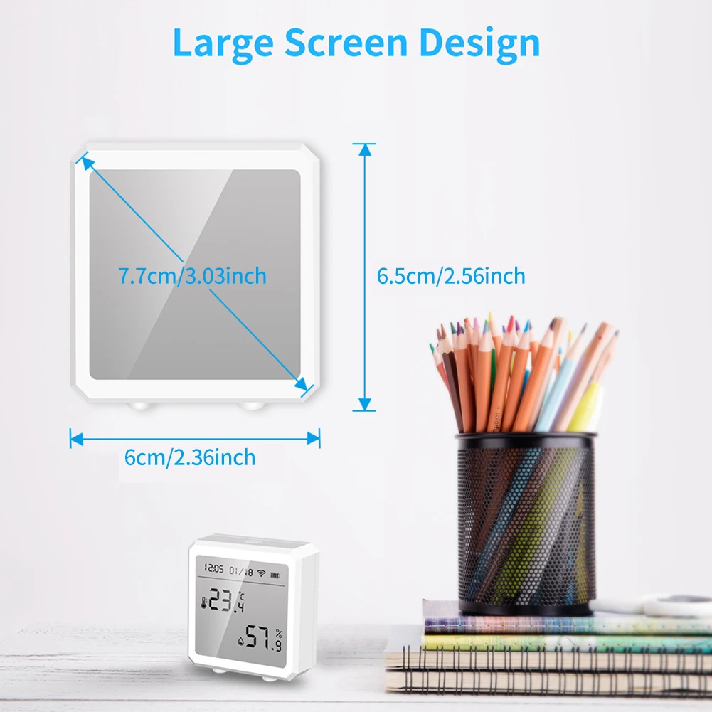 ABS Monitoring Smart Home Office Battery Operated App Alert Practical LCD Display WiFi Temperature Humidity Sensor Fit For Alexa
ABS Monitoring Smart Home Office Battery Operated App Alert Practical LCD Display WiFi Temperature Humidity Sensor Fit For Alexa