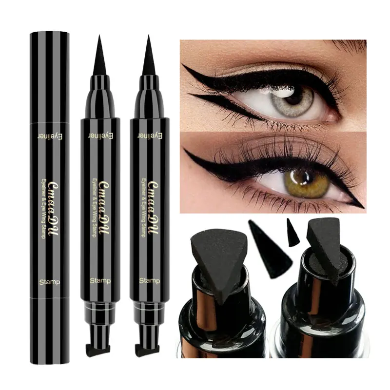 

Big Seal Stamp Liquid Eyeliner Pen Waterproof Fast Dry Black Eye Liner Pencil Eyeliner Cosmetics Double-Ended Eyeliner Makeup