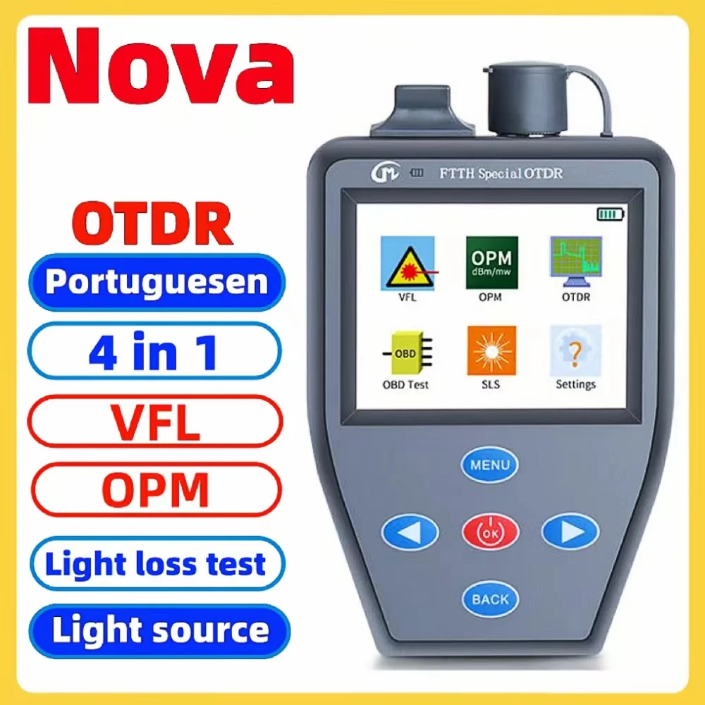 

Portuguesen OTDR Handheld Mini Multifunction Optical Fiber Tester With Optical Power Meter Stable Light Source