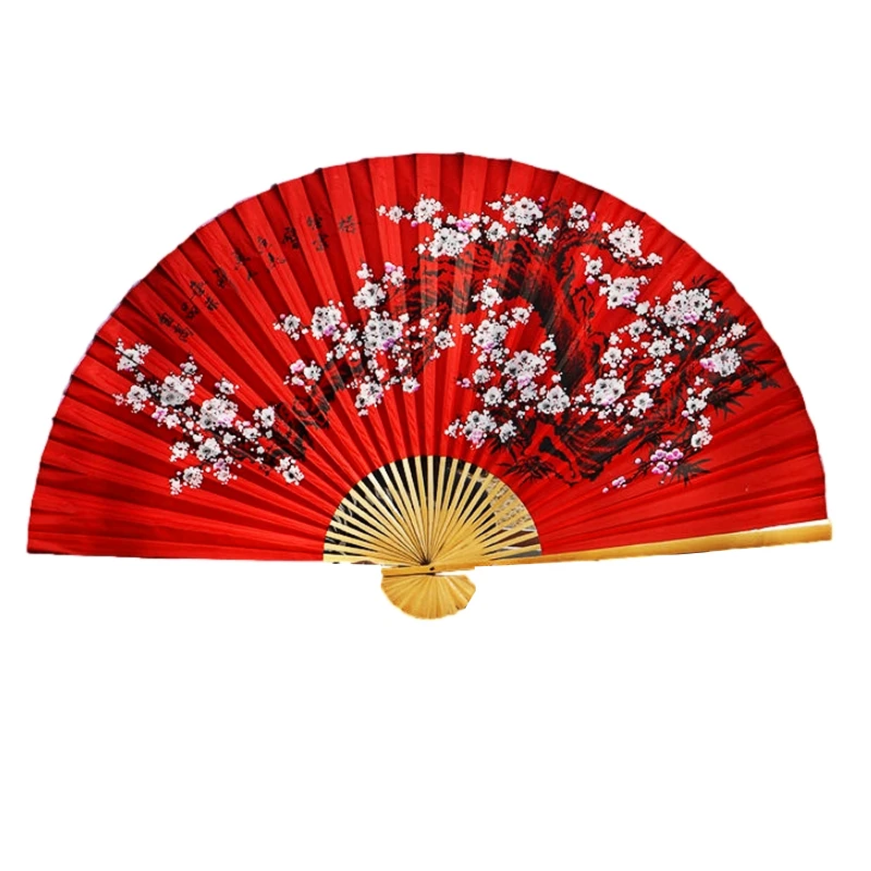 Red Plum Decoration Fan Classical Decorative Furnishings Chinese Spring Festival Big Folding Hand Fan Performance Props Abanicos
Red Plum Decoration Fan Classical Decorative Furnishings Chinese Spring Festival Big Folding Hand Fan Performance Props Abanicos