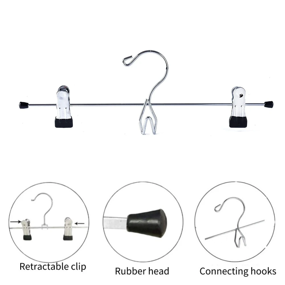Stainless Steel Pants Hangers Non-Slip Clip Stand Trouser Hanger Save Space Adjustable Pinch Grip Drying Rack Wardrobe Storage
Stainless Steel Pants Hangers Non-Slip Clip Stand Trouser Hanger Save Space Adjustable Pinch Grip Drying Rack Wardrobe Storage