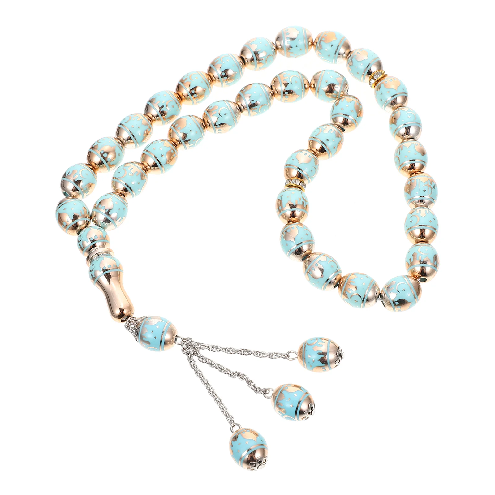 Props Islamic Rosary Beaded Bracelets Prayer Dhikr Beads Alloy Muslim Beading Chain
Props Islamic Rosary Beaded Bracelets Prayer Dhikr Beads Alloy Muslim Beading Chain