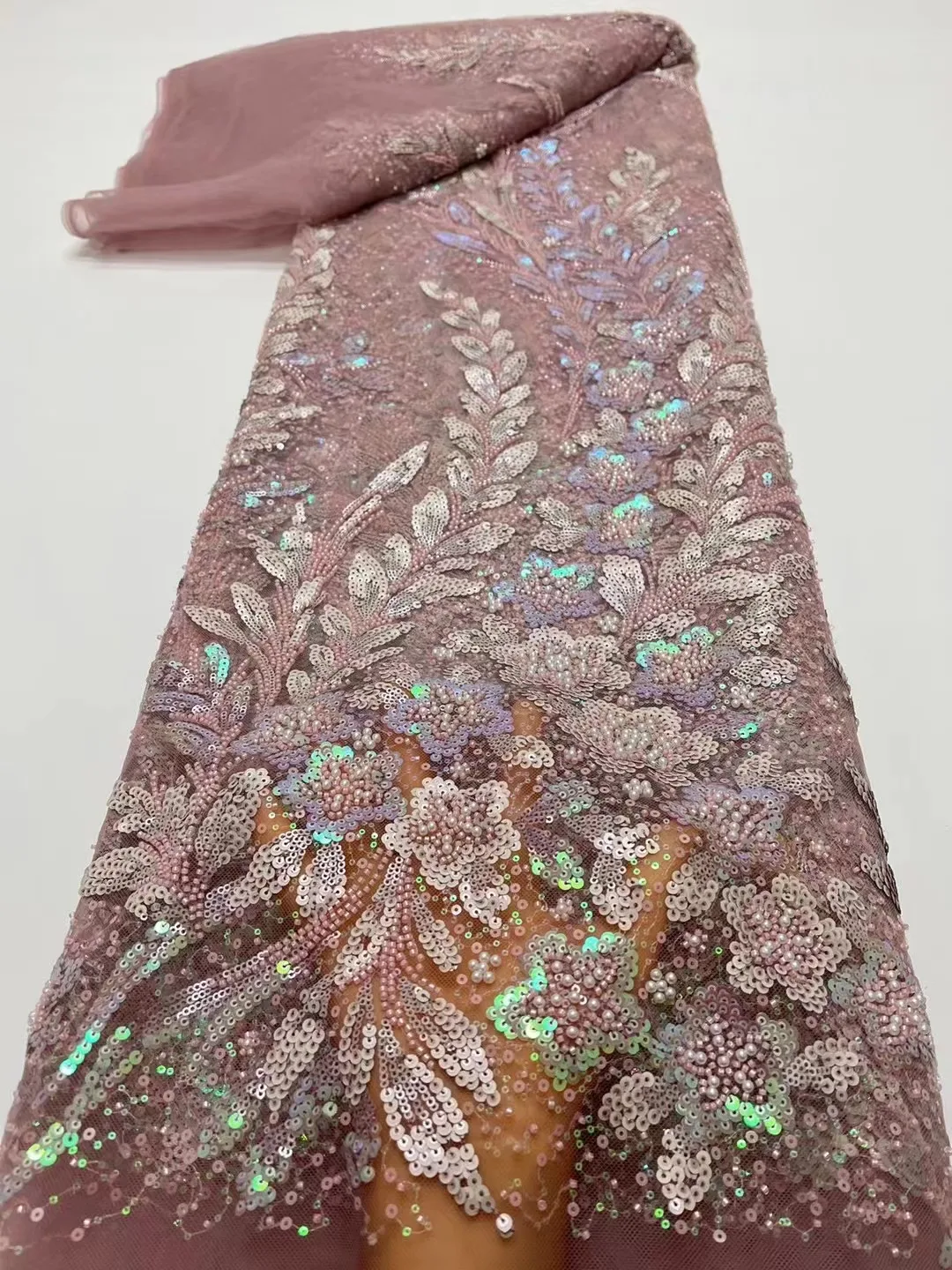 African Sequins Lace Fabric 2023 5 Yards High Quality French Nigerian Groom Lace Fabric For Sewing Dress Wedding Party
African Sequins Lace Fabric 2023 5 Yards High Quality French Nigerian Groom Lace Fabric For Sewing Dress Wedding Party