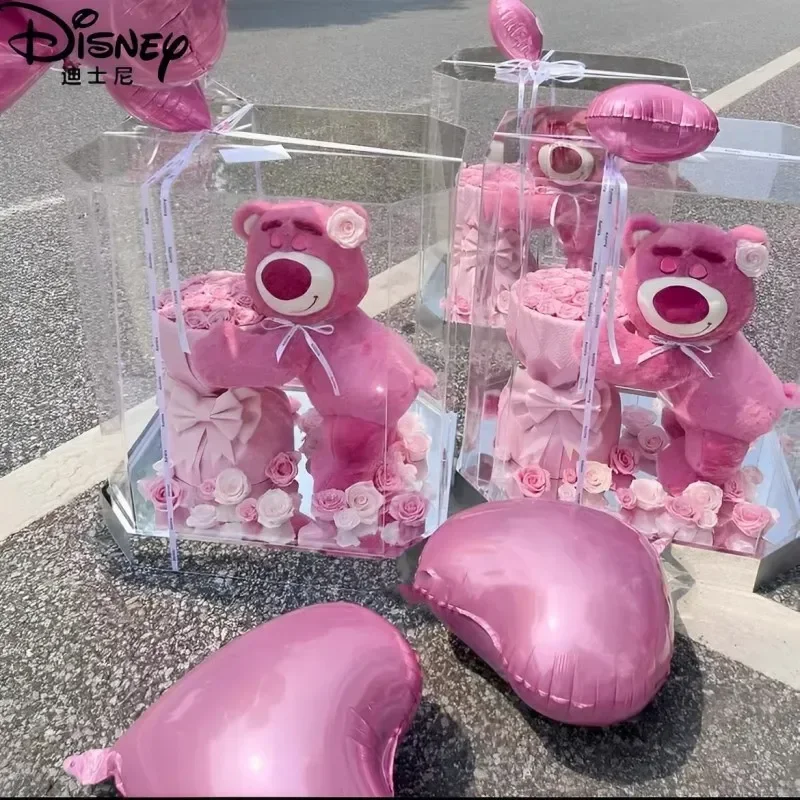 

Романтическая креативная Милая вечная роза Disney Lotso, розовый букет мыльных цветов, плюшевая кукла, подарок на день рождения, наряд на День святого Валентина