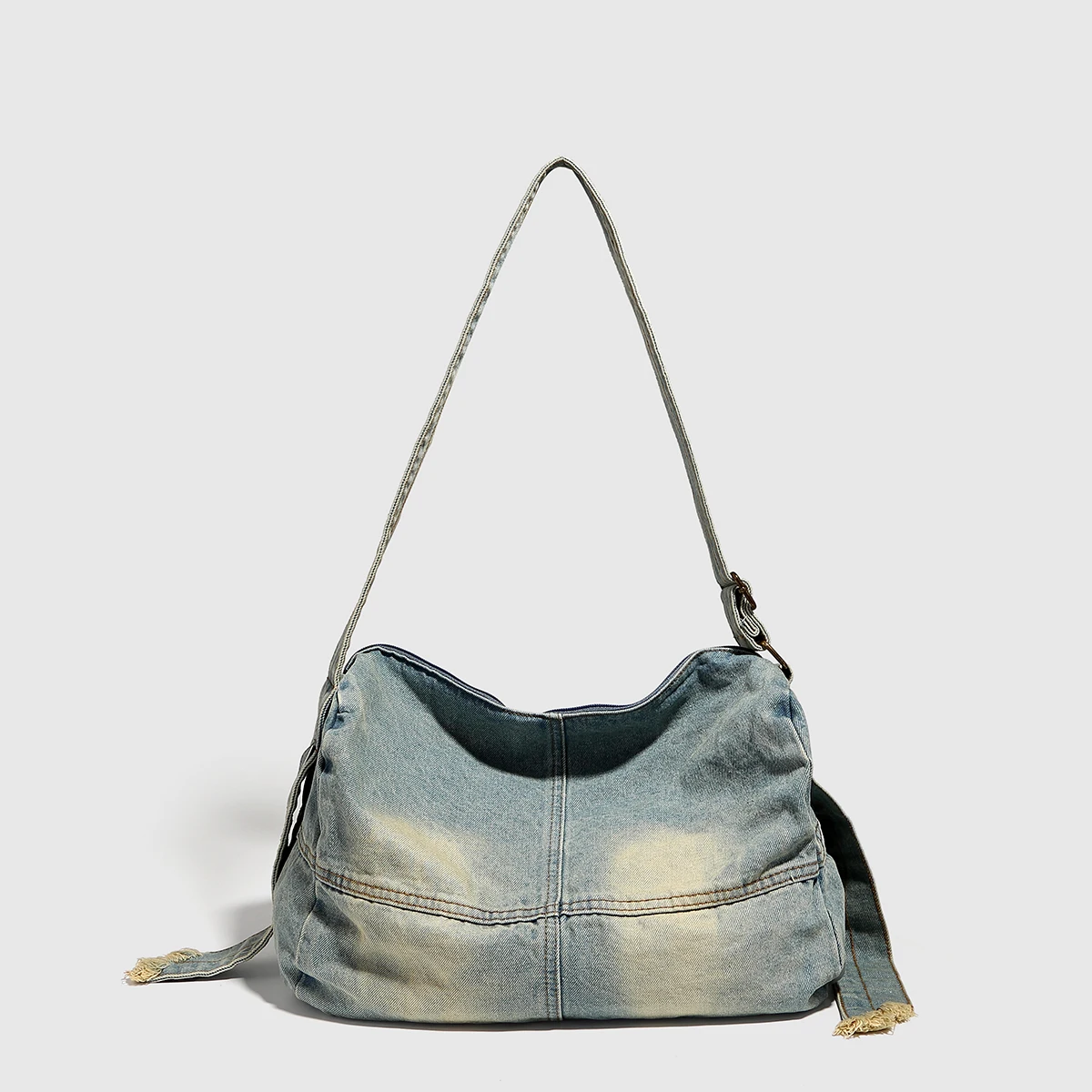 

Women's Denim Shoulder Bag Luxury Designer Large Capacity Hobo Bag Patchwork Crossbody Bag 2024 Trending Tote Bags and Purses
