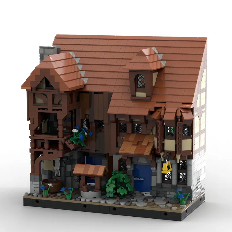 Medieval Street View Series MOC Creative House Building Block Model Medieval Shoemaker Shop Model DIY Children Assembly Toy Gift
Medieval Street View Series MOC Creative House Building Block Model Medieval Shoemaker Shop Model DIY Children Assembly Toy Gift