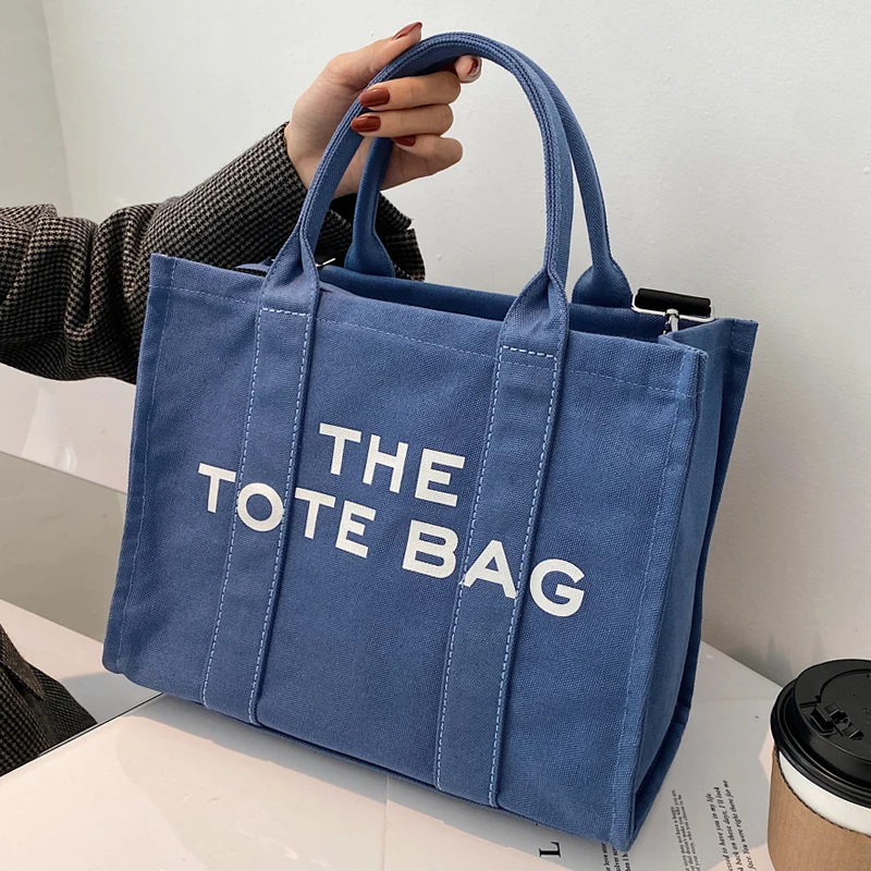 

Casual Canvas Large Capacity Tote Bag Women Handbags Designer Letters Shoulder Crossbody Bags Luxury Big Shopper Bag Purse 2022
