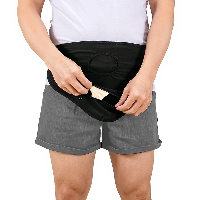 

The Ostomy Bag Cover Easy to Clean Waistband Blet Adjustable Premium Easy to Install Portable Washable Home Cove Pouches