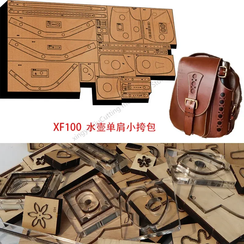 

New Japan Steel Blade Wooden Die Water Bottle Sling Bag Leather Craft Punch Hand Tool Cut Knife Mould XF100