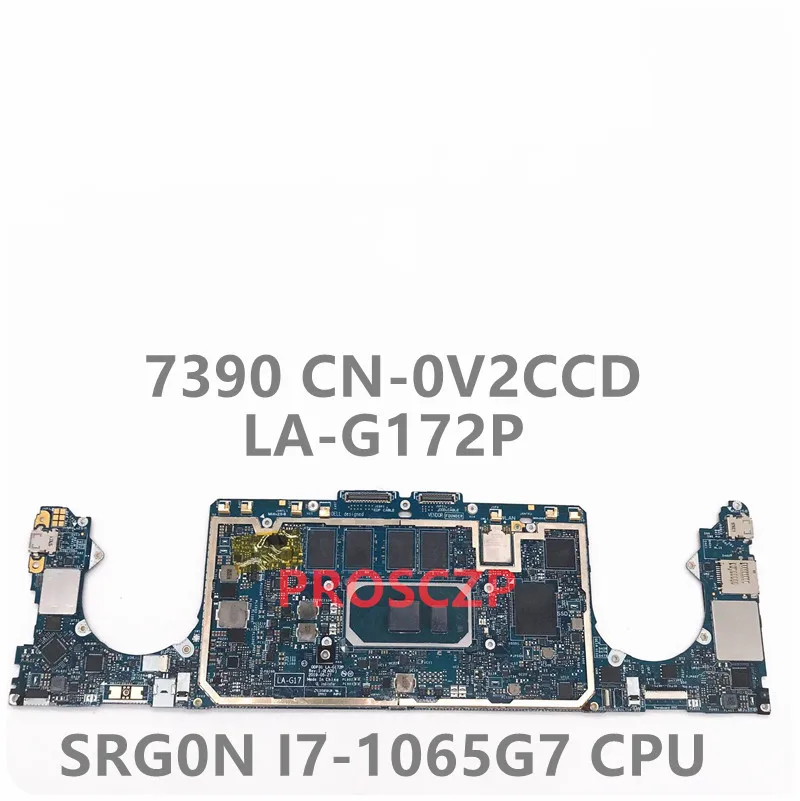

CN-0V2CCD 0V2CCD V2CCD Mainboard For DELL XPS 13 7390 Laptop Motherboard SRG0N I7-1065G7 CPU W/ LA-G172P 100% Full Working Well