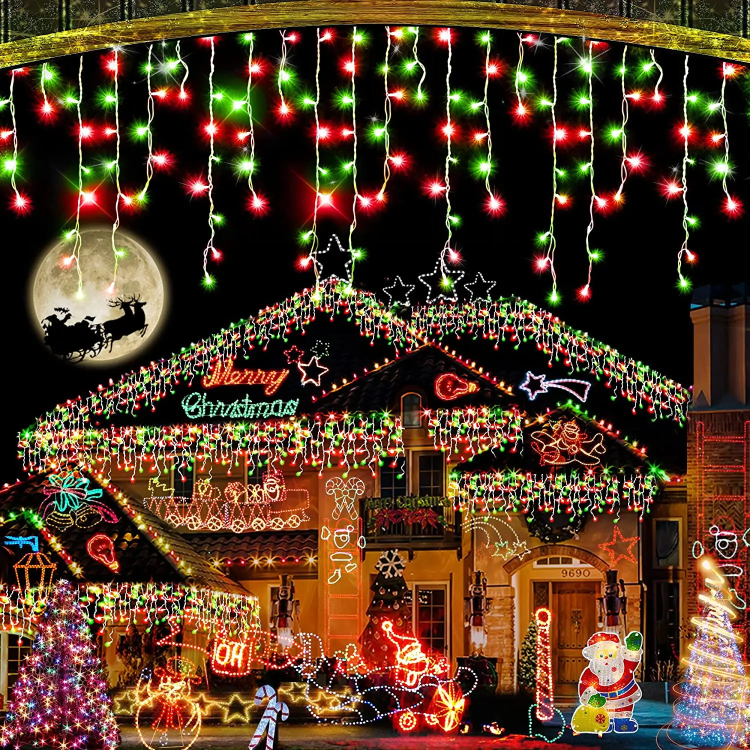 24V Safe Christmas Decoration Light Outdoor Street Garland LED Curtain Icicle String Lights IP44 Waterproof Eaves Holiday Light
24V Safe Christmas Decoration Light Outdoor Street Garland LED Curtain Icicle String Lights IP44 Waterproof Eaves Holiday Light