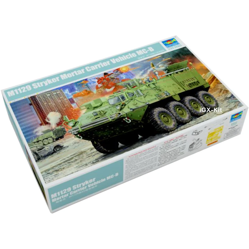 

Trumpeter 01512 1/35 US Stryker M1129 Self Propelled Mortar Vehicle Car Military Toy Gift Plastic Assembly Building Model Kit