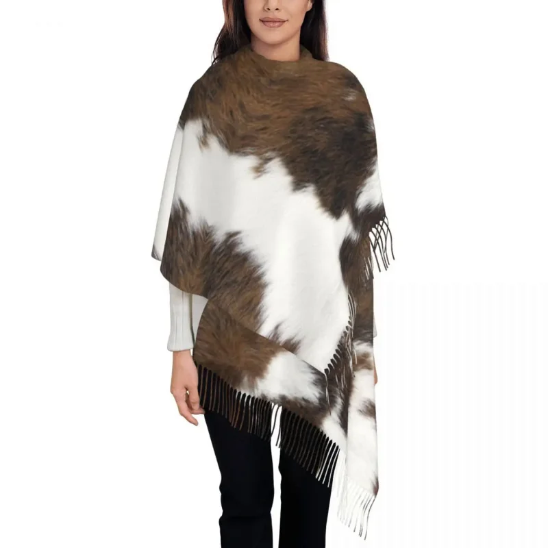 Simulated Cowhide Texture Scarf Wrap Women Long Winter Warm Tassel Shawl Unisex Scarves
Simulated Cowhide Texture Scarf Wrap Women Long Winter Warm Tassel Shawl Unisex Scarves