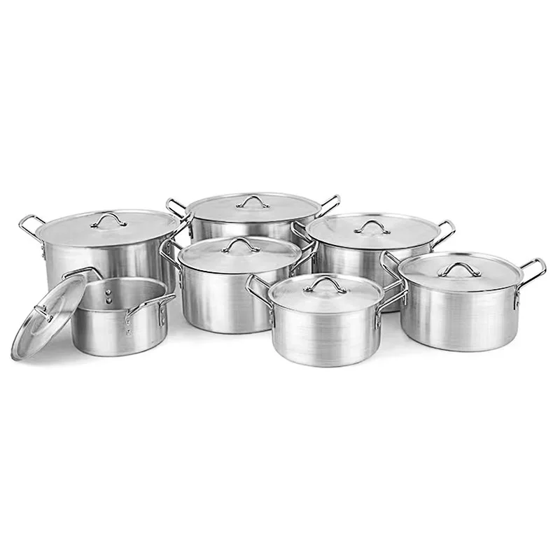 Manufacturer wholesale aluminum pot 7-piece pot 16-28cm sanded aluminum soup combination cooker 14-piece aluminum set 
Manufacturer wholesale aluminum pot 7-piece pot 16-28cm sanded aluminum soup combination cooker 14-piece aluminum set