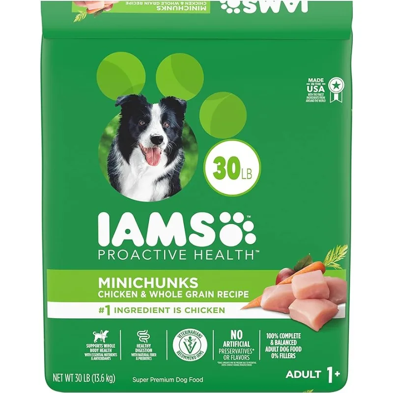 Взрослые миникуски IAMS, сухая корма для собак с высоким содержанием белка, 30 фунтов в пакете (упаковка может отличаться)
Взрослые миникуски IAMS, сухая корма для собак с высоким содержанием белка, 30 фунтов в пакете (упаковка может отличаться)