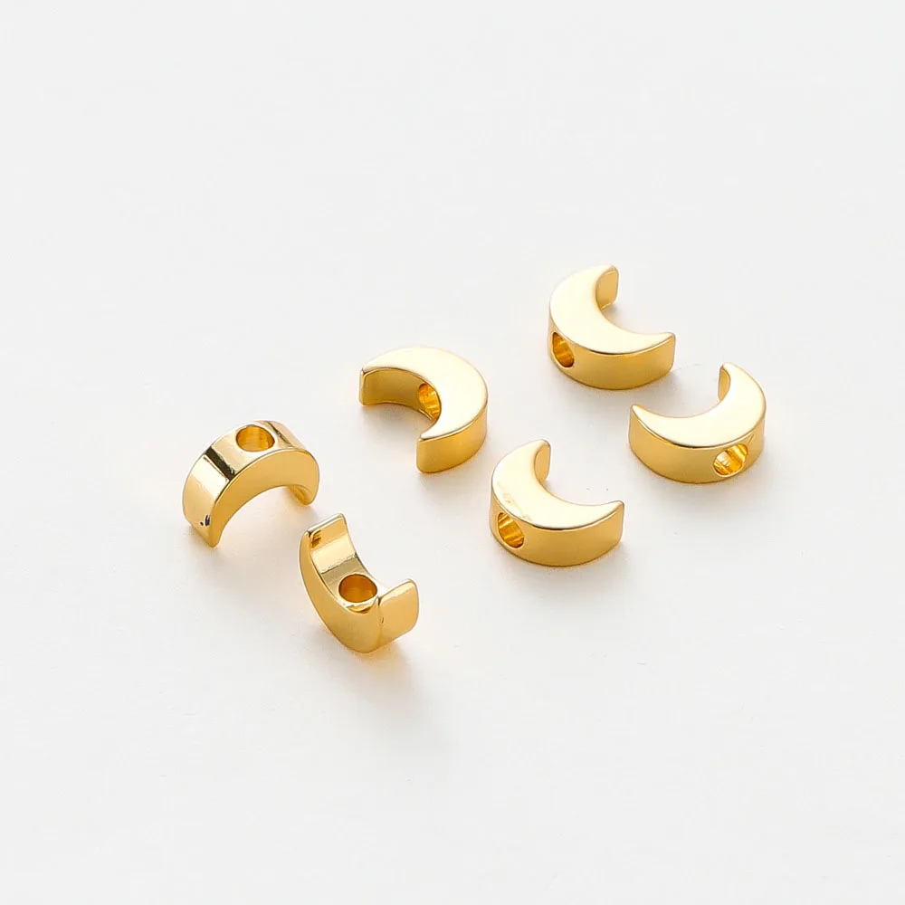 7MM 14K 18K Gold Color Plated Brass Through-hole Moon Beads DIY Bracelet Jewelry Making Supplies Diy Findings Accessories
7MM 14K 18K Gold Color Plated Brass Through-hole Moon Beads DIY Bracelet Jewelry Making Supplies Diy Findings Accessories
