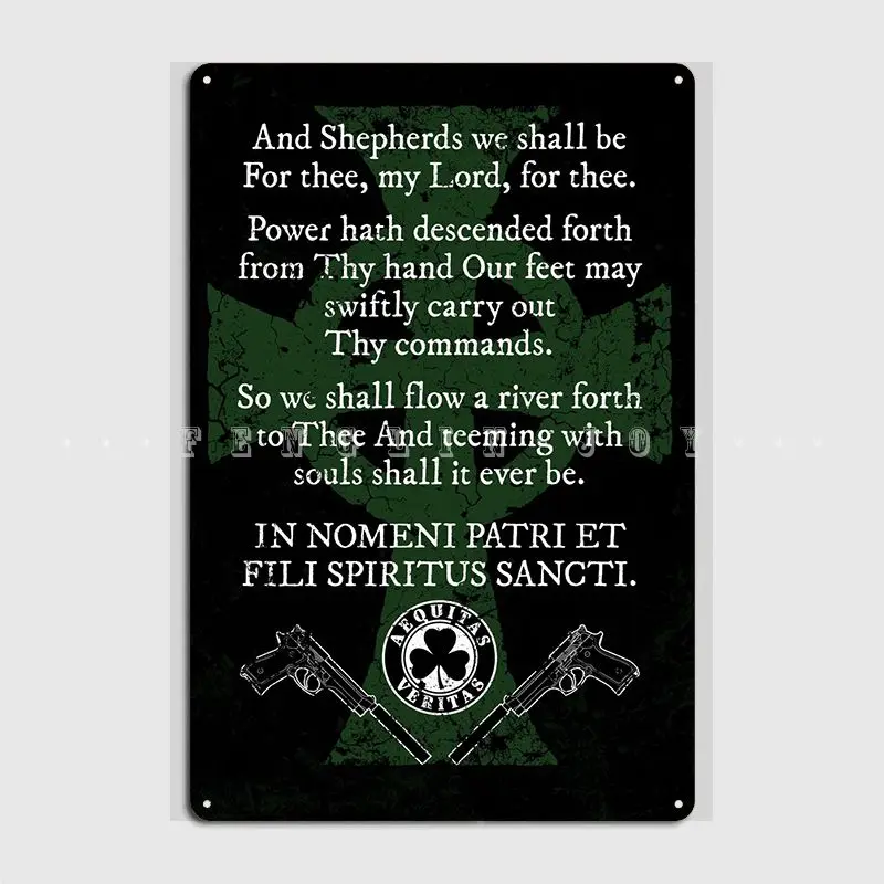 

Boondock Saints Poster Metal Plaque Designing Wall Cave Club Bar Painting Décor Tin Sign Posters