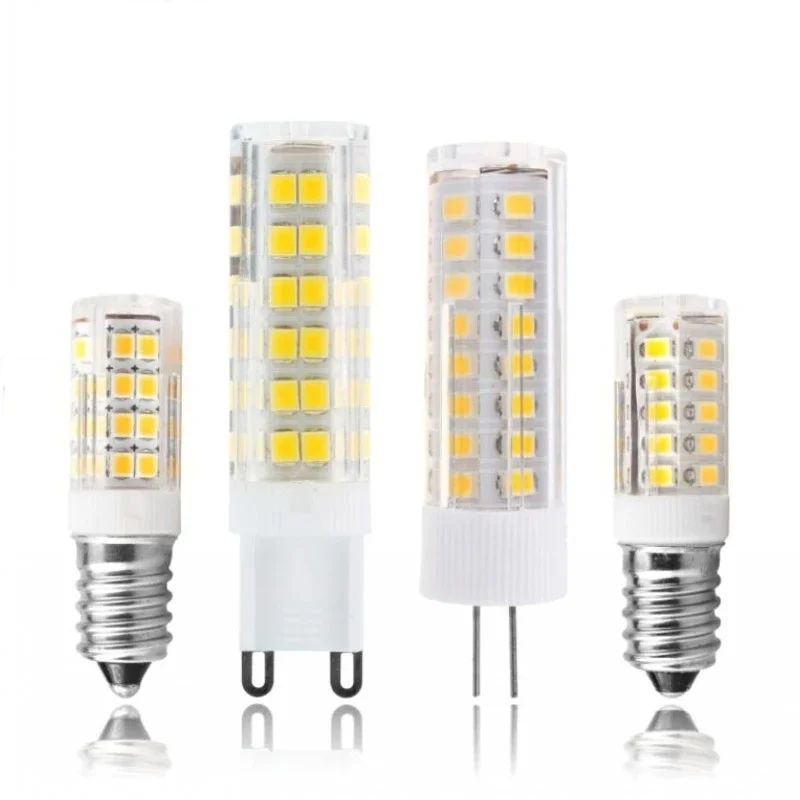 

10PCS Brightest G9 G4 E14 LED Lamp AC220V 7W 9W 12W 15W Ceramic SMD2835 LED Bulb Warm/Cool White Spotlight replace Halogen light