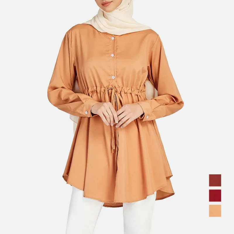 New Southeast Asian Muslim Ladies Wear Solid Chiffon With Waist Long Sleeve Dress Top Malaysian Women Wear
New Southeast Asian Muslim Ladies Wear Solid Chiffon With Waist Long Sleeve Dress Top Malaysian Women Wear