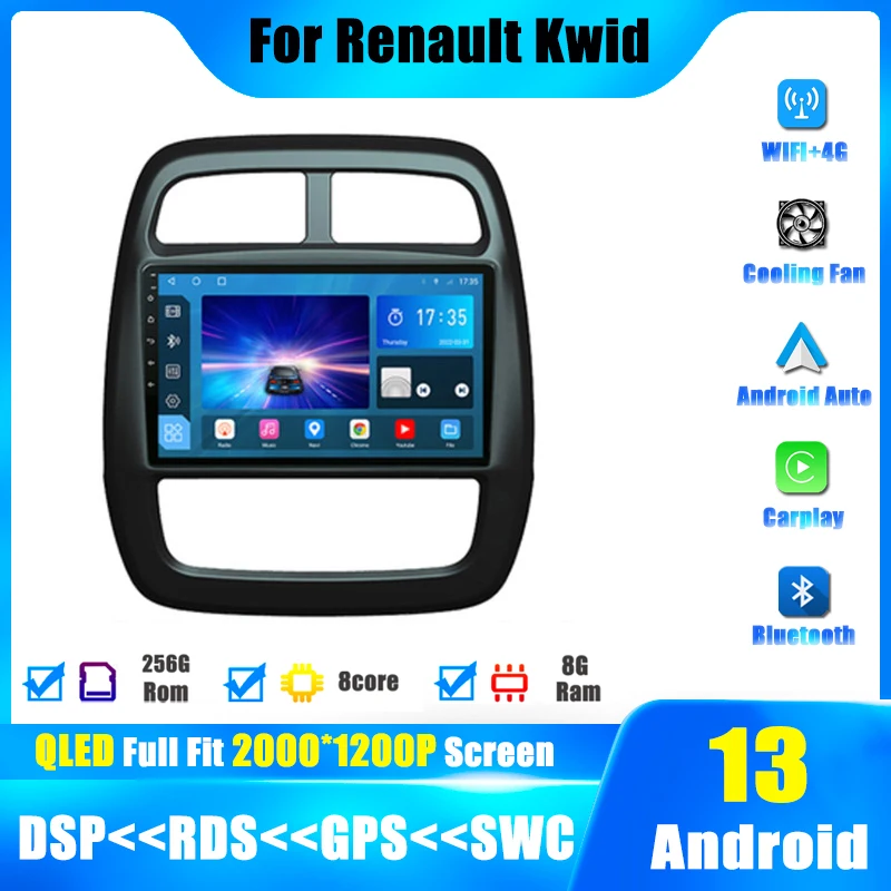 9 Inch Android 13 For Renault Kwid 2015 - 2019 Car Radio Multimedia IPS Touch Screen Video Player Navigation GPS Bluetooth WIFI
9 Inch Android 13 For Renault Kwid 2015 - 2019 Car Radio Multimedia IPS Touch Screen Video Player Navigation GPS Bluetooth WIFI