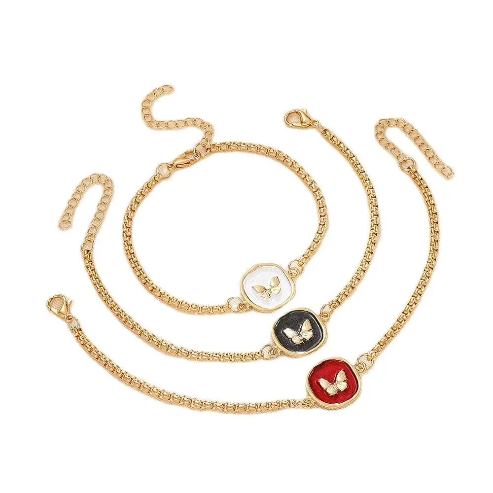 Fashion Drip Oil Butterfly Bracelets for Women Link Chain Bangle Exquisite Gold Color Bracelet Jewelry Girl Accessories Gifts
Fashion Drip Oil Butterfly Bracelets for Women Link Chain Bangle Exquisite Gold Color Bracelet Jewelry Girl Accessories Gifts