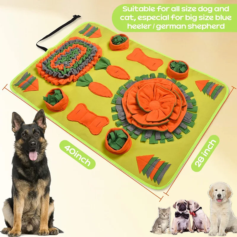 

Large Snuffle Mat for Dogs Pet Interactive Training and Stress Relief Sniff Mat Feeding Mat Slow Feeder Dog Treat Mat Dog Toys