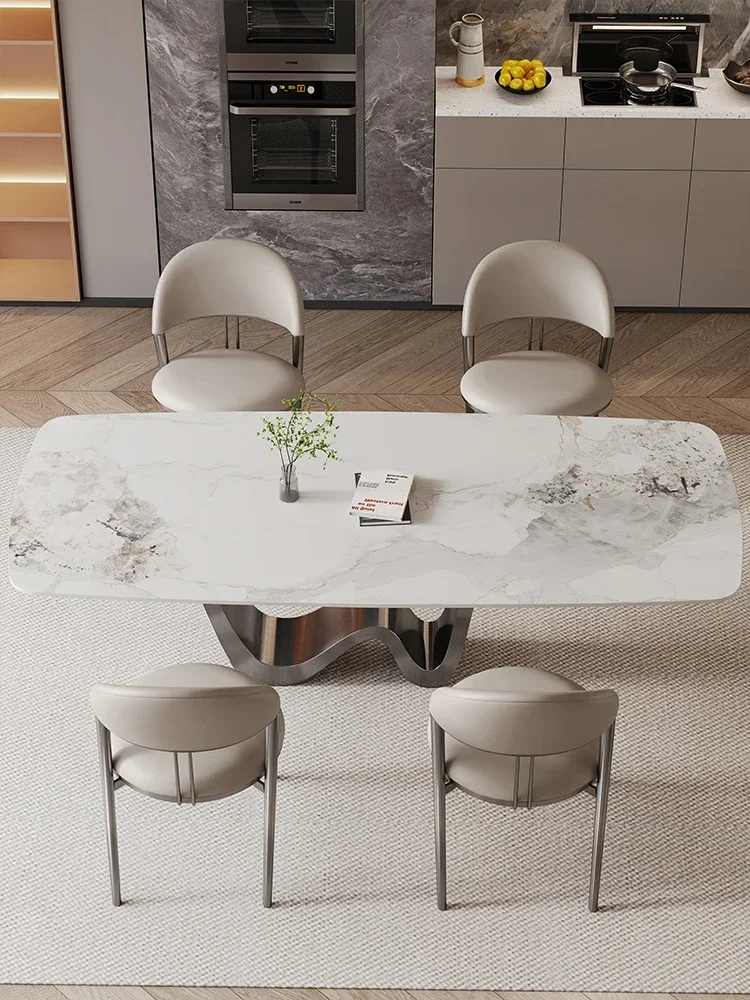 Lanwo Italian style rock plate table simple modern restaurant table small household rectangular light luxury table chair
Lanwo Italian style rock plate table simple modern restaurant table small household rectangular light luxury table chair